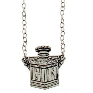 Gin Decanter Necklace - Rockabilly Bartender 1950s Mad Men Vibes Tonic Alcohol